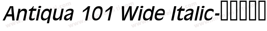 Antiqua 101 Wide Italic字体转换